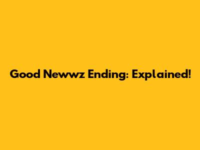 Good Newwz Ending: Explained!