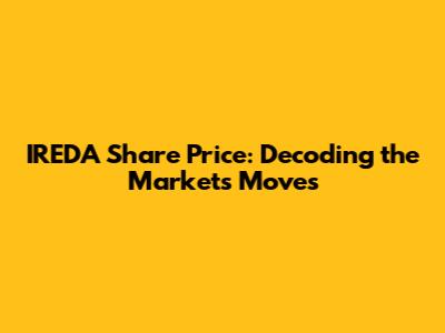IREDA Share Price: Decoding the Market's Moves