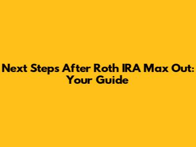 Next Steps After Roth IRA Max Out: Your Guide