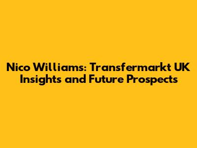 Nico Williams: Transfermarkt UK Insights and Future Prospects