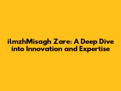 ilmzhMisagh Zare: A Deep Dive into Innovation and Expertise